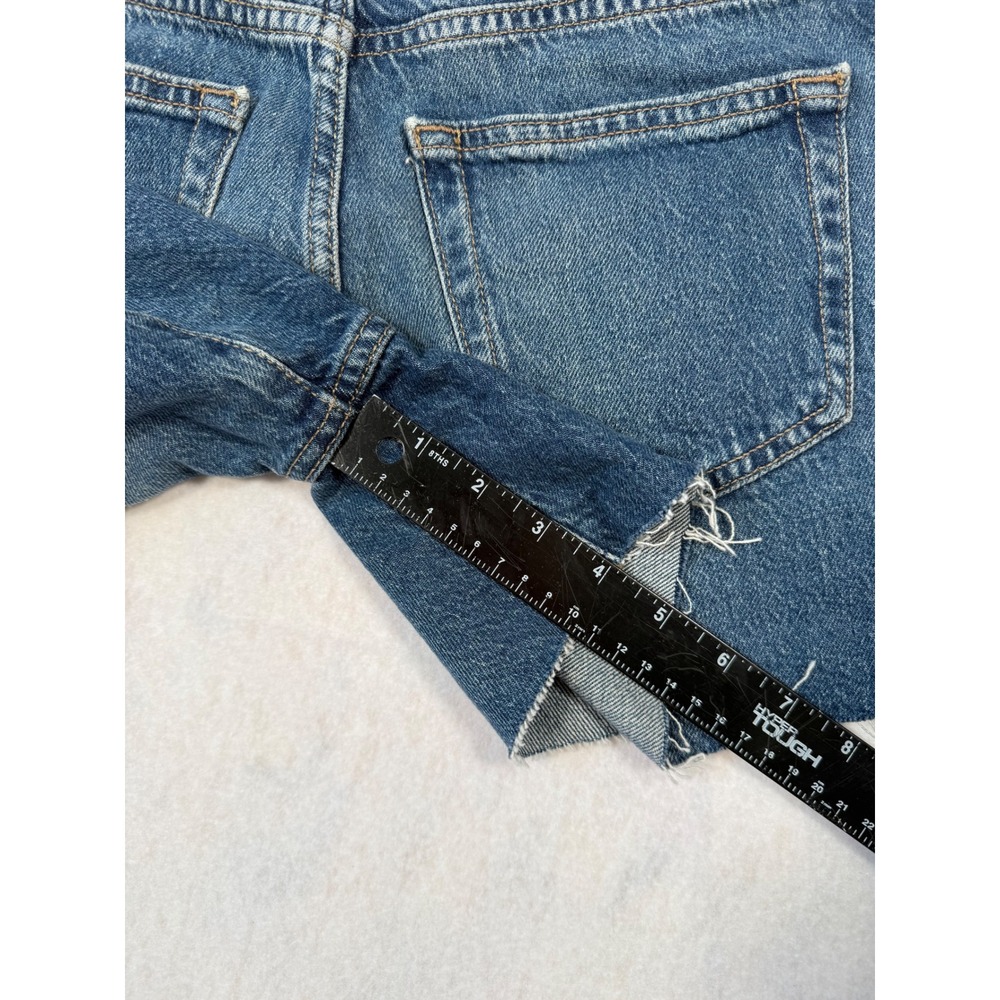 Lucky brand High Rise 4 Inch Mom Shorts Floral Embroidered Denim Size 4/27 retro - Picture 7 of 9